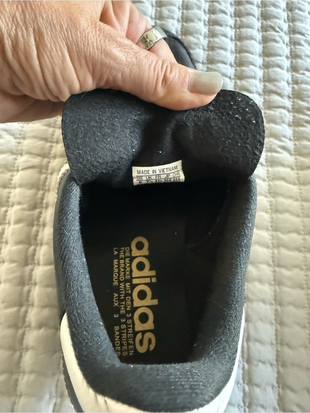 adidas Black & White Samba Classic Leather Sneakers - Picture 4 of 4